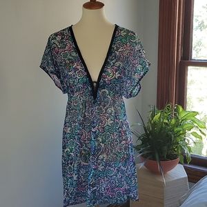 Stained glass pattern beach cover up